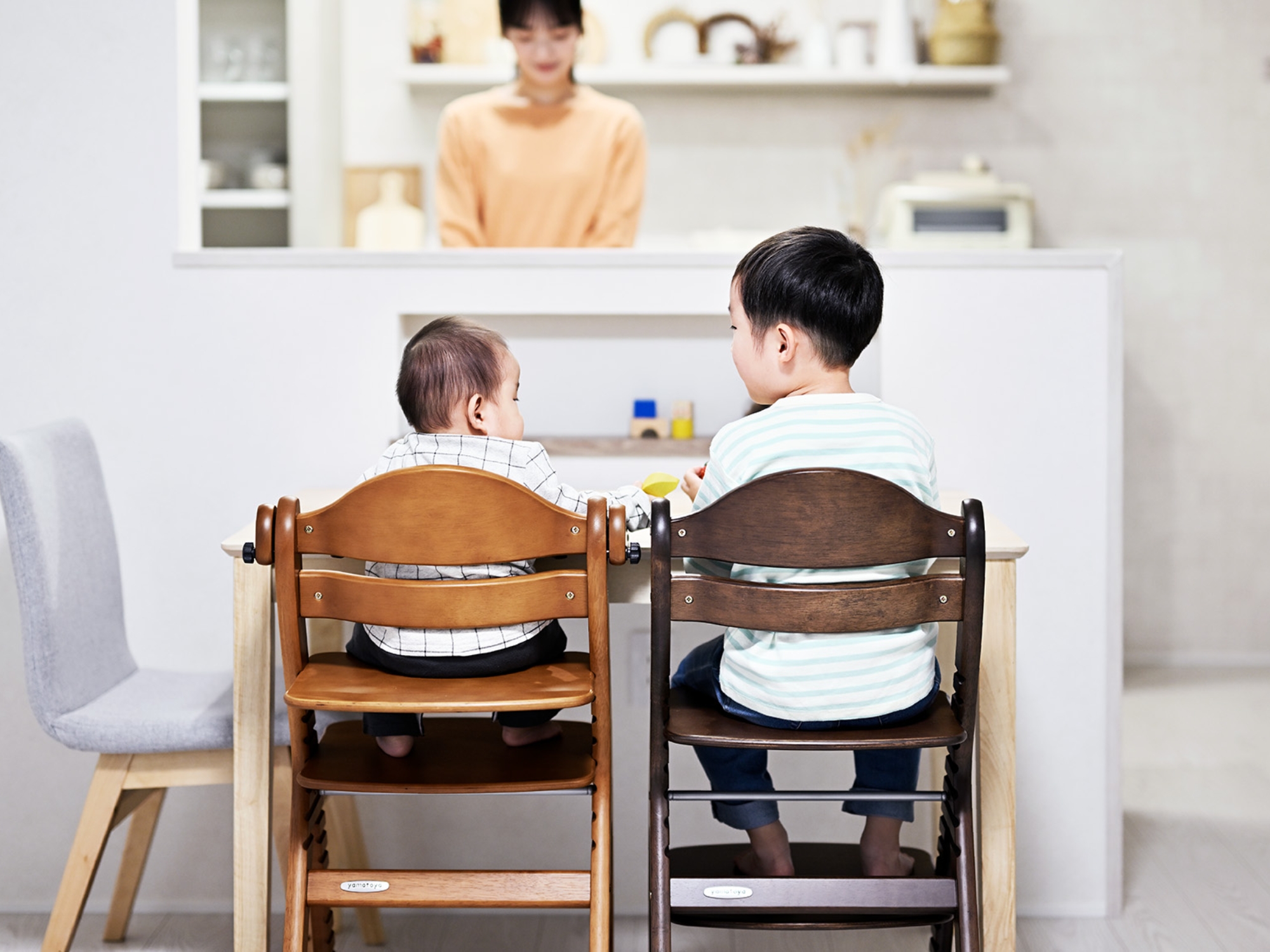 大和屋 すくすくチェアプラス テーブル付 ハイチェア ナチュラル