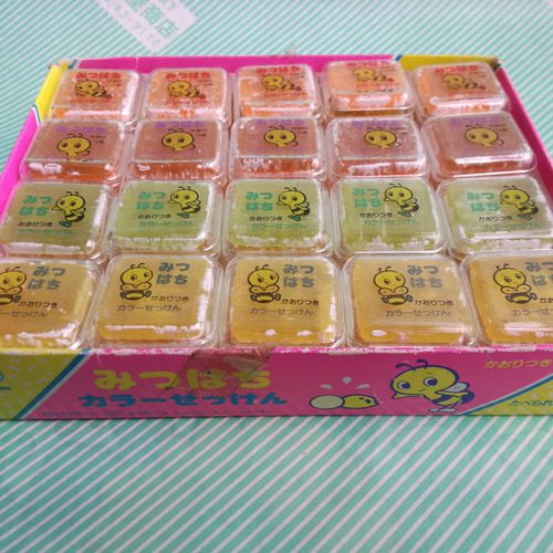 石鹸】みつばち かおりつき カラー石けん ミニサイズ レモン株式会社