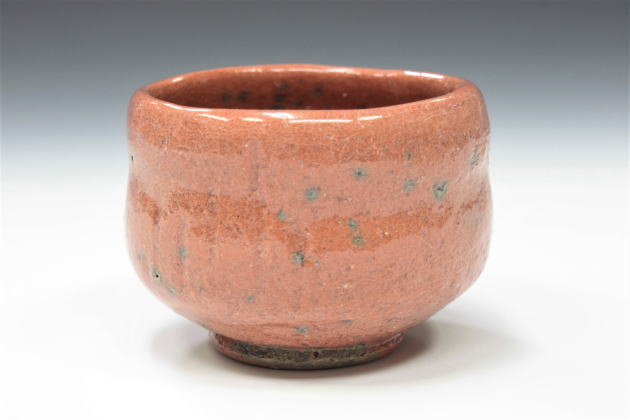 柳瀬美術店 / 10代 大樋長左衛門 「赤茶碗盃-1」共箱[OHI Chozaemon 10