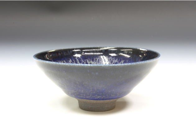 柳瀬美術店 / 鎌田幸二「窯変翠青天目酒盃-3」共箱[KAMATA Koji]Sake cup