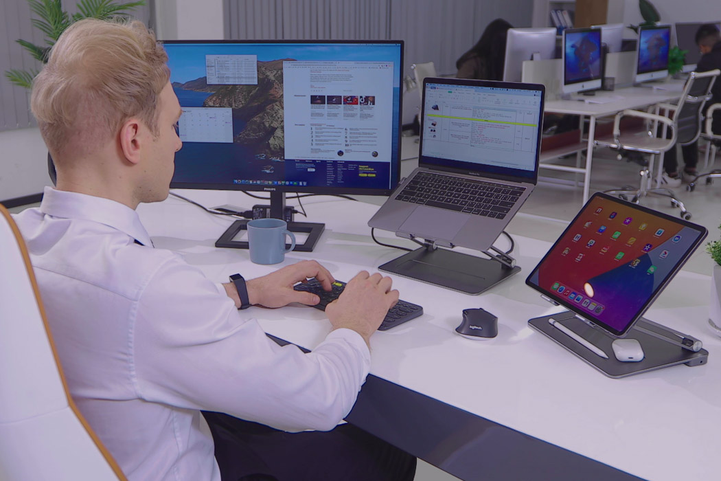 World's first 13-in-1 USB-C hub meets an ergonomic laptop stand to