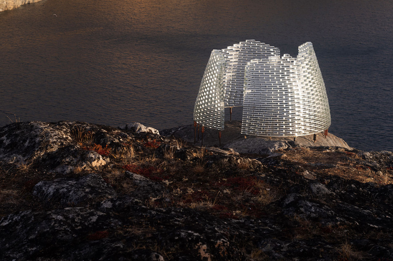 This almost-transparent public installation inspired by