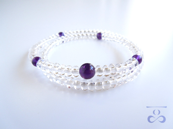 一品(ひとしな)】108ブレス「水晶×トルコ石」 お数珠の安田念珠店へ