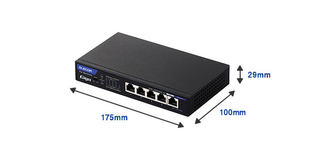 EHB-UG2C05E-PL 1000BASE-T対応PoEスイッチングハブ 5ポート（冷却