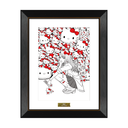 伊藤潤二×サンリオキャラクターズ 複製原画 ギャル富江×ハローキティ