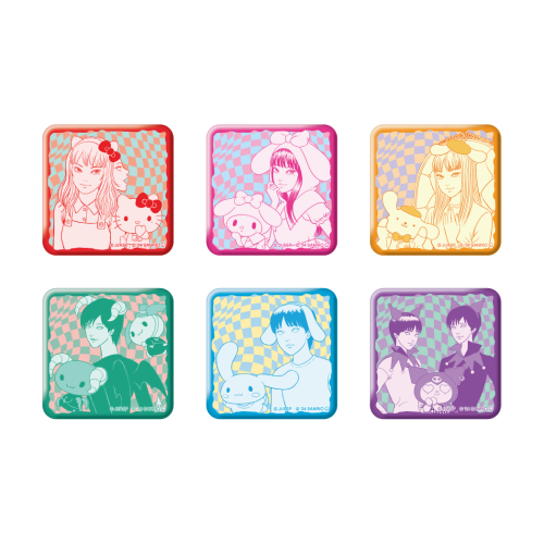 伊藤潤二×サンリオキャラクターズ トレーディングスクエア缶バッジ ま