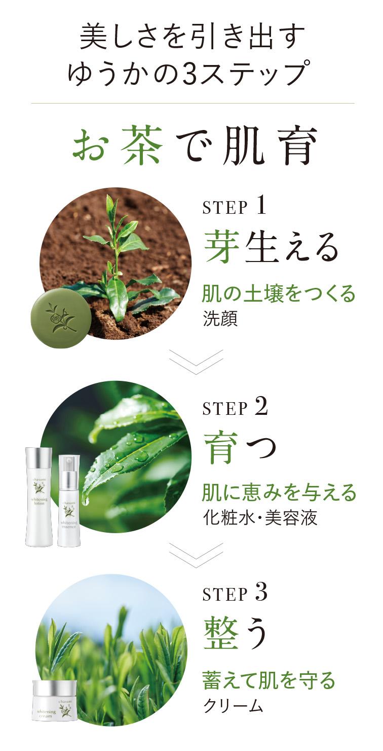茶澄 シミ対策化粧水・クリーム・美容液 ゆうか【公式】オンライン