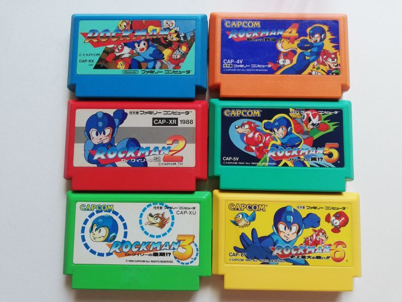 ロックマン1・2・3・4・5・6 セット 箱説無 FCファミコン - 遊戯屋