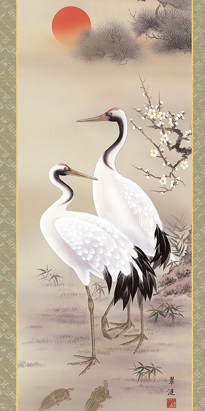 真作/上田万秋/上田萬秋/鶉図/ウズラ図/布袋屋掛軸HH-197 真作/上田万