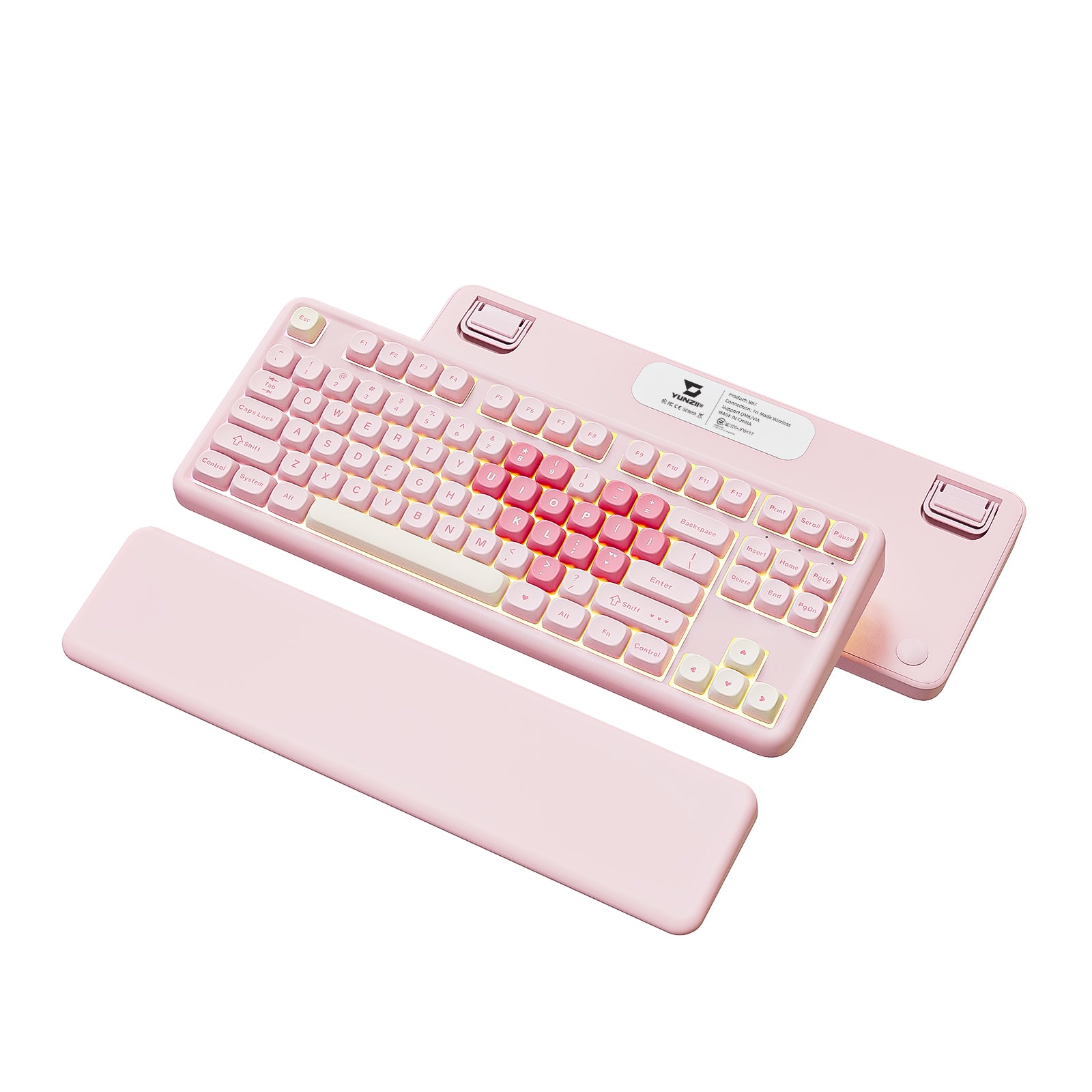 YUNZII B87 Pink QMK/VIA Custom Mechanical Keyboard – YUNZII KEYBOARD