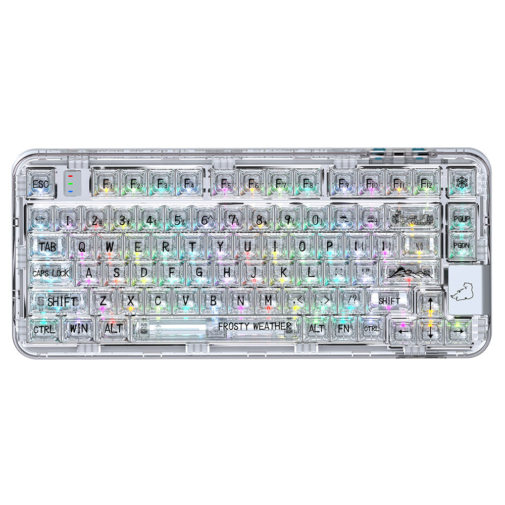 YUNZII CK75 Wireless Transparent Gasket Mechanical Keyboard-Polar