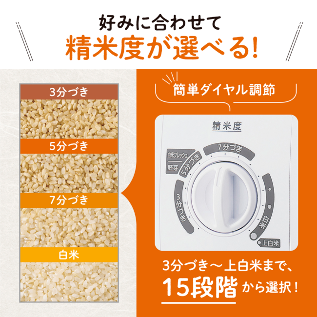 家庭用精米機 圧力式タイプ 1升 品番：BR-WB10 色柄：WA（ホワイト