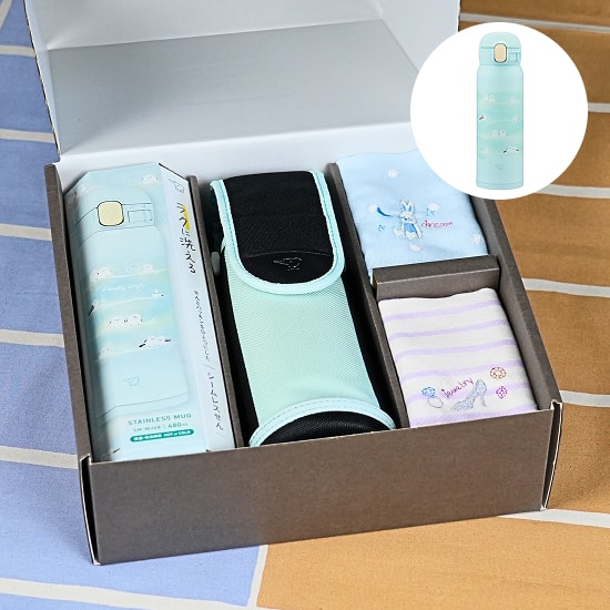 入園入学ギフトボックス（シマエナガグリーン/ペールミント） | 象印