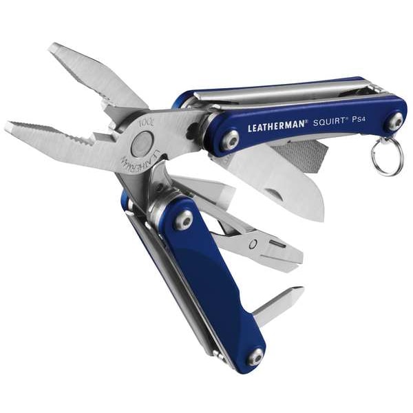 Leatherman Squirt Ps4 Multi-Tool, Blue, 9 Tools 831191 | Zoro