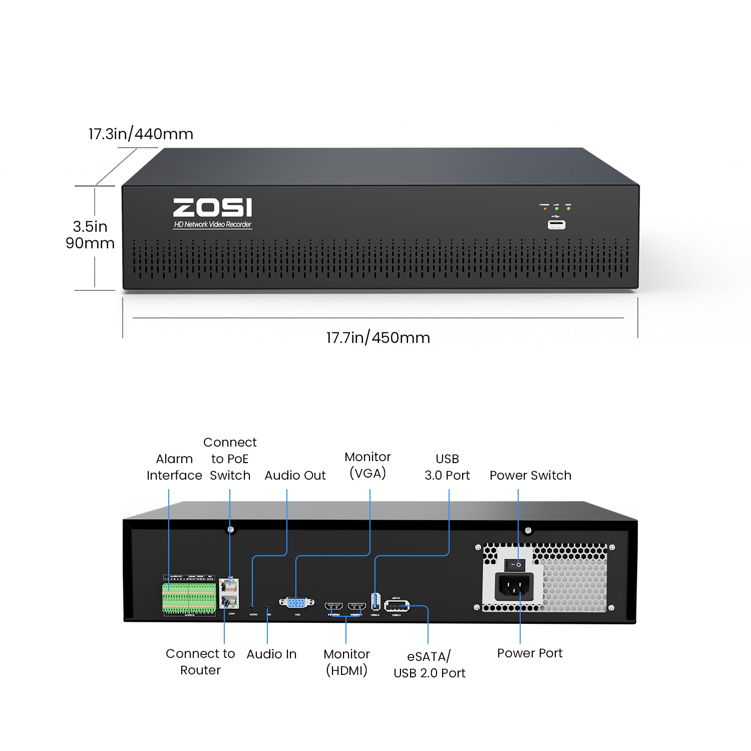 C296/C182 64 Channel PTZ 4K PoE Security Camera System for