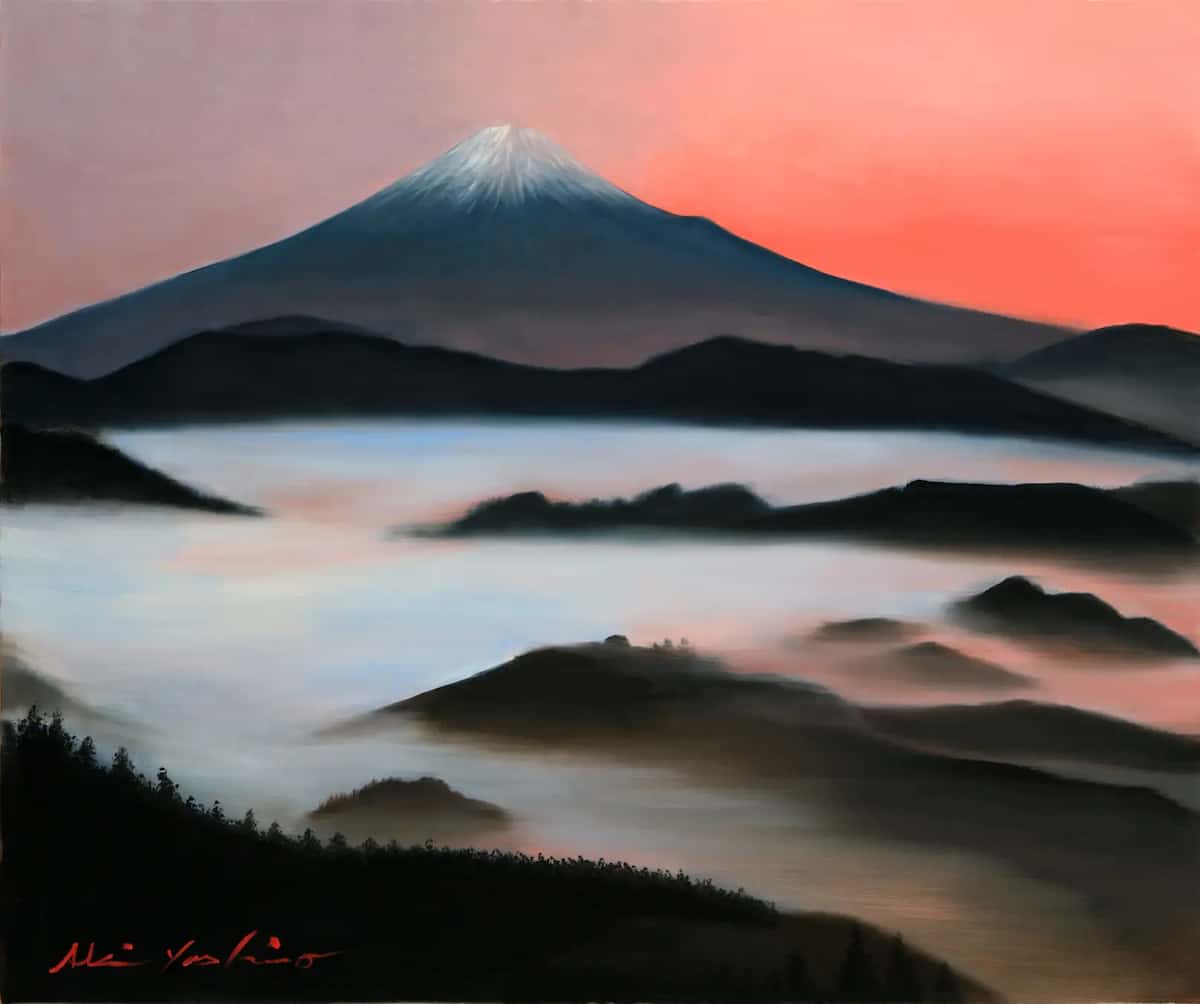 八代亜紀画伯の才能に迫るアート展 1,584,000円の「幻想の富士」も出品