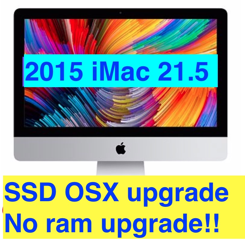 Apple iMac 2015 (mid) 21.5-inch SSD & macOS X Upgrades - ZD Laptop