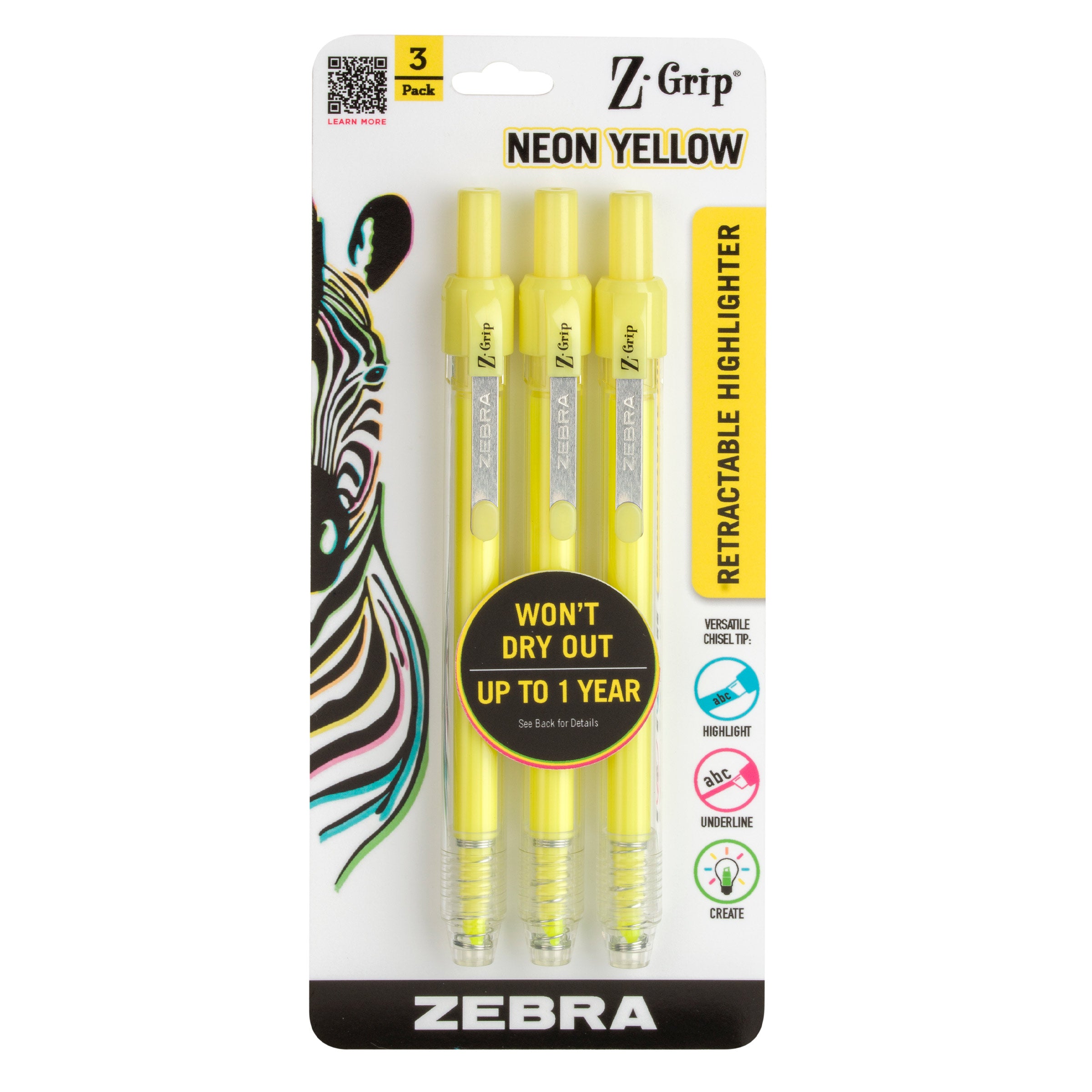 Z-Grip Retractable Highlighter – Zebra Pen