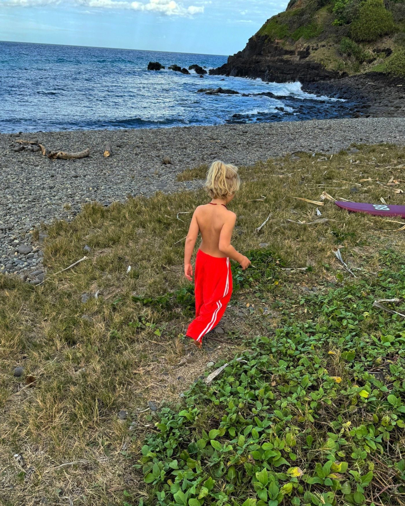 twin stripe terry pant | rosso – ZIGGY ZAZA