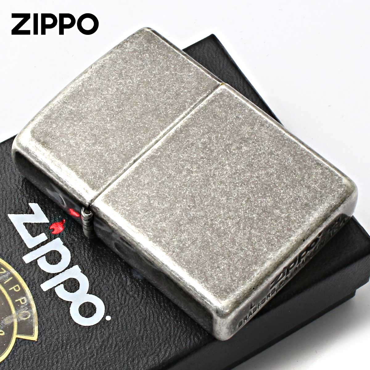 Zippo ジッポー 無地 アンティークフィニッシュ シルバー Antique
