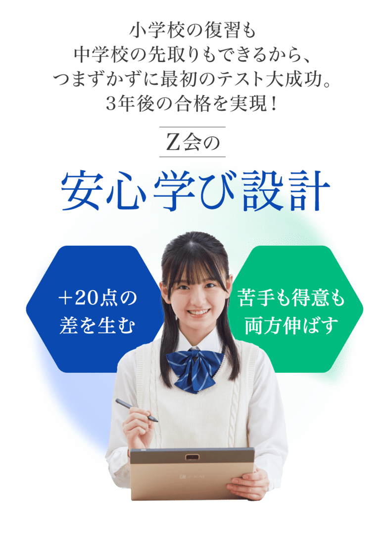 Z会の通信教育 | 高校受験コース 中学1年生 | 中学準備 - Z会の通信