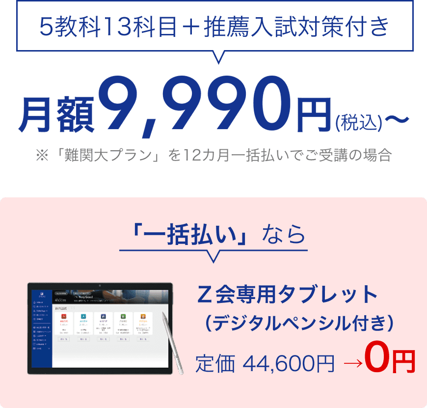 Z会の通信教育（大学受験生）