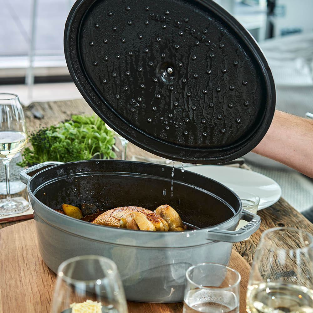 STAUB LA COCOTTE グレー 両手鍋20センチ STAUB LA COCOTTE ストウブ