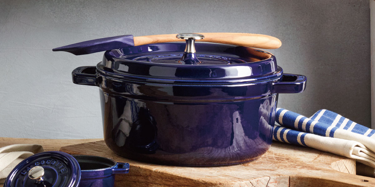 STAUB LA COCOTTE 青 両手鍋20 STAUB LA COCOTTE 青 両手鍋20