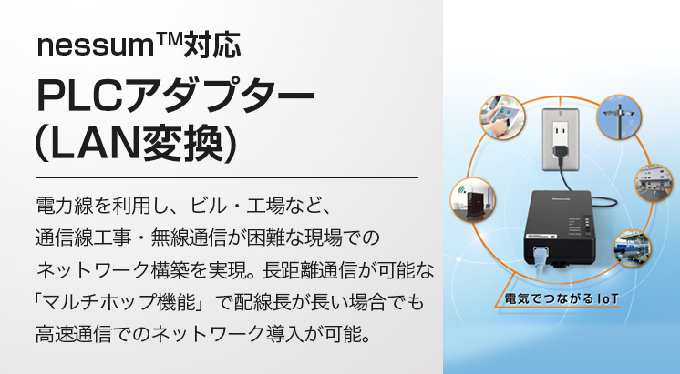 PLCアダプター 商品ラインアップ | nessum™対応 PLCアダプター（LAN