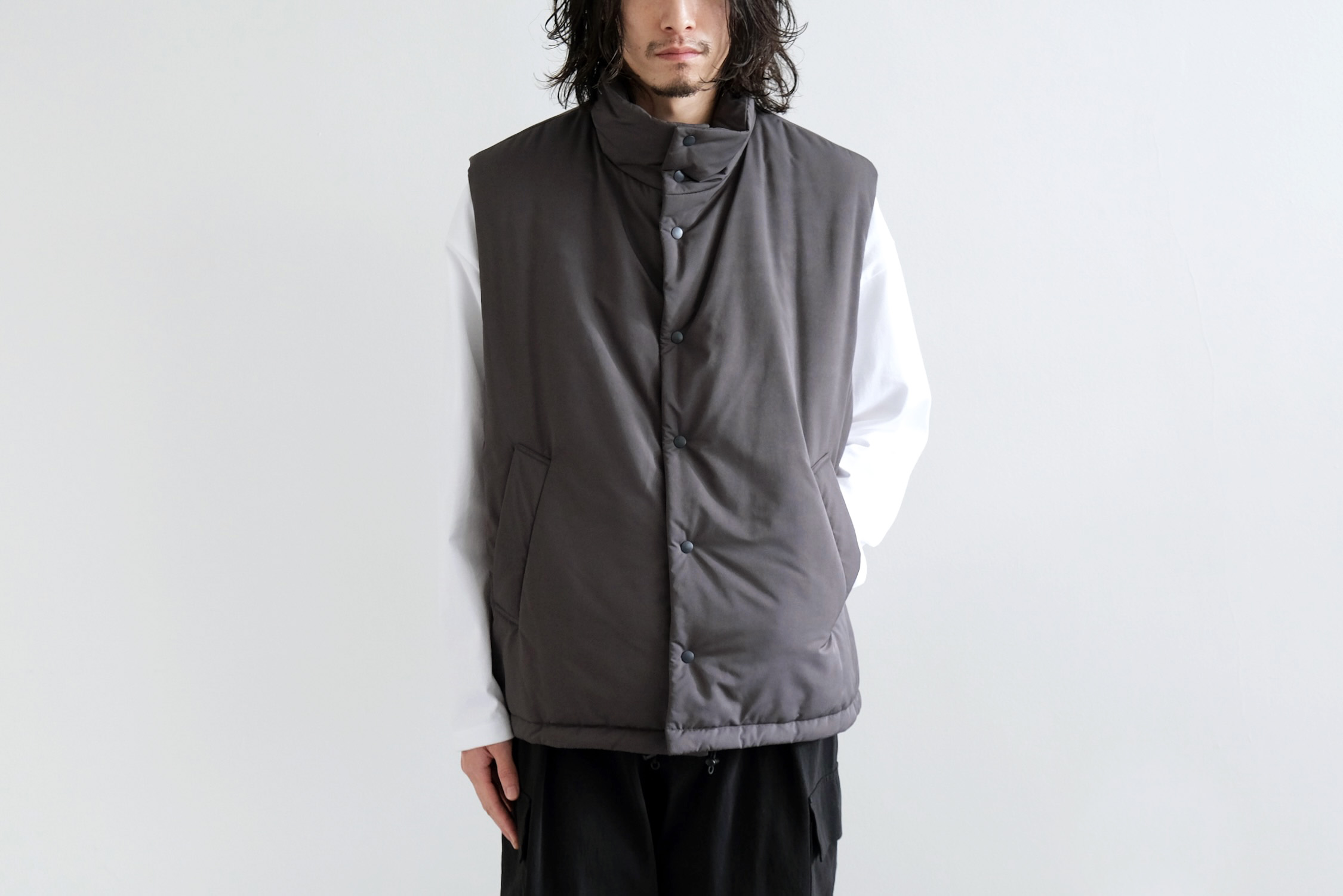 VINTAGE NYLON TWILL PADDED VEST - WUNDER