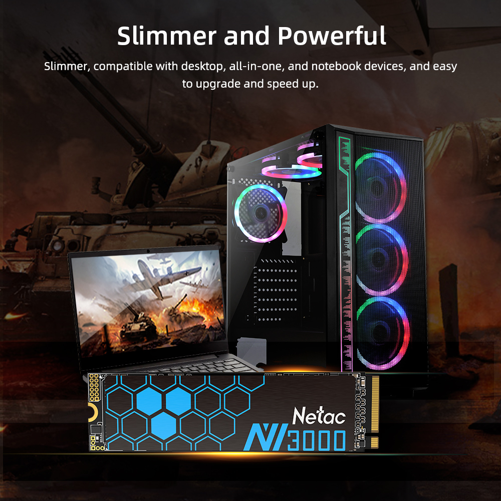 Netac NV3000 M.2 2280 2TB 1TB 500GB 250GB NVMe PCIe3.0 Internal