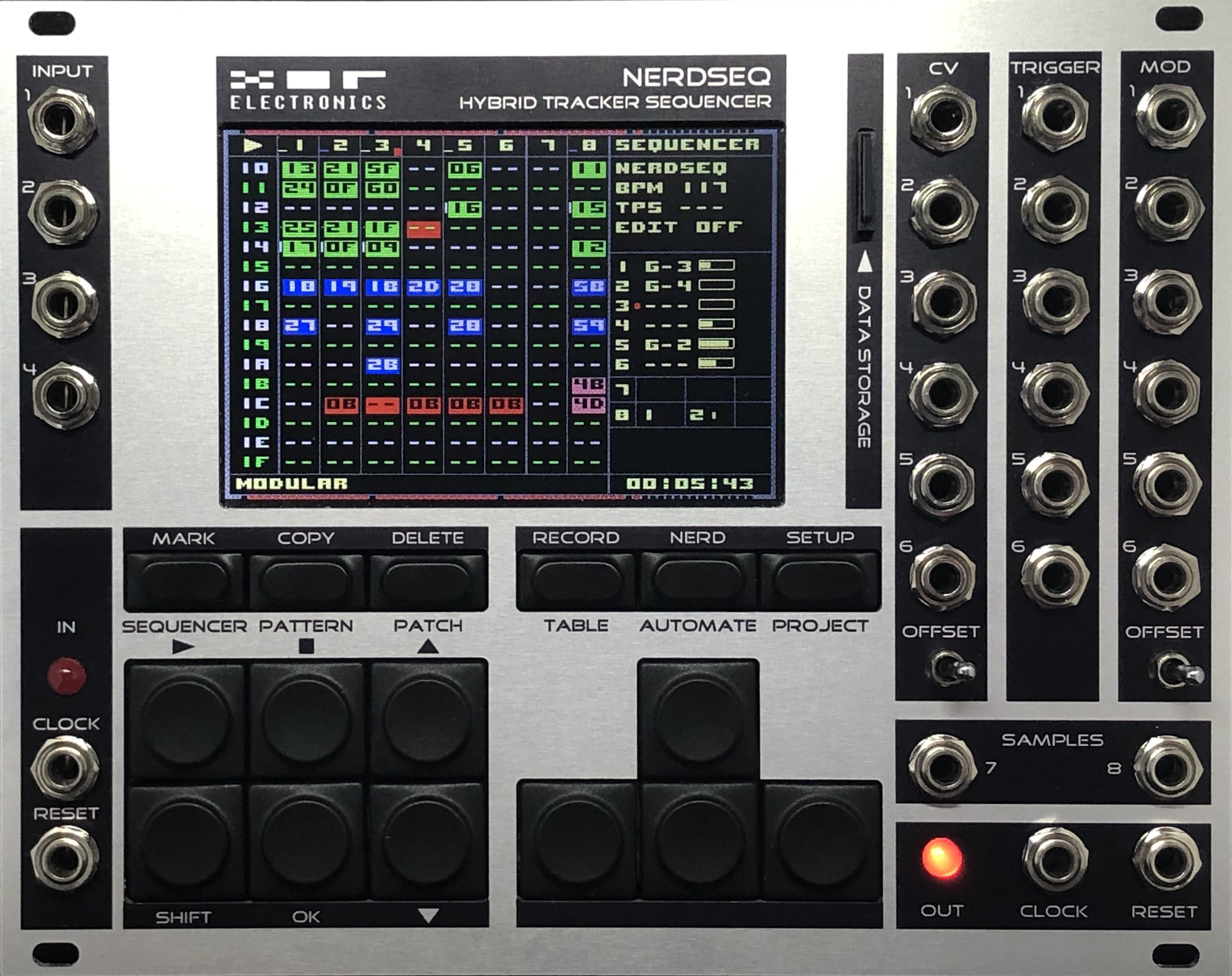 Nerdseq – Eurorack Sequencer Grey/Black – XOR Electronics