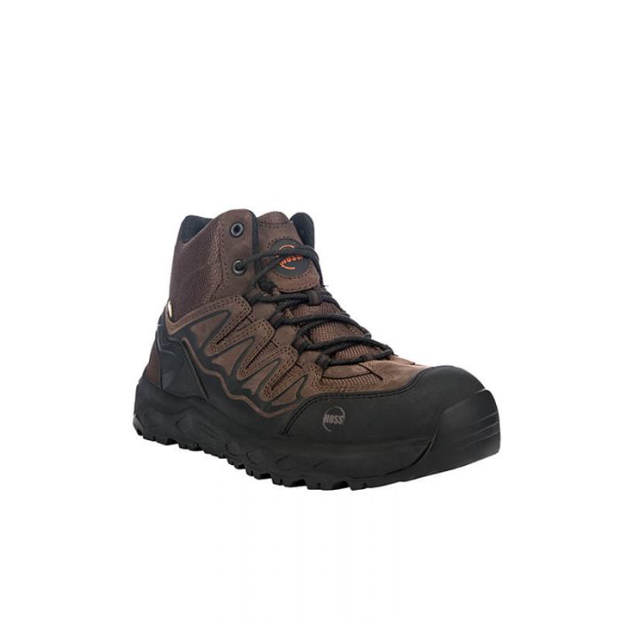 Hoss Eric Hi-Soft Toe Non-Waterproof Brown Work Boots | XLfeet