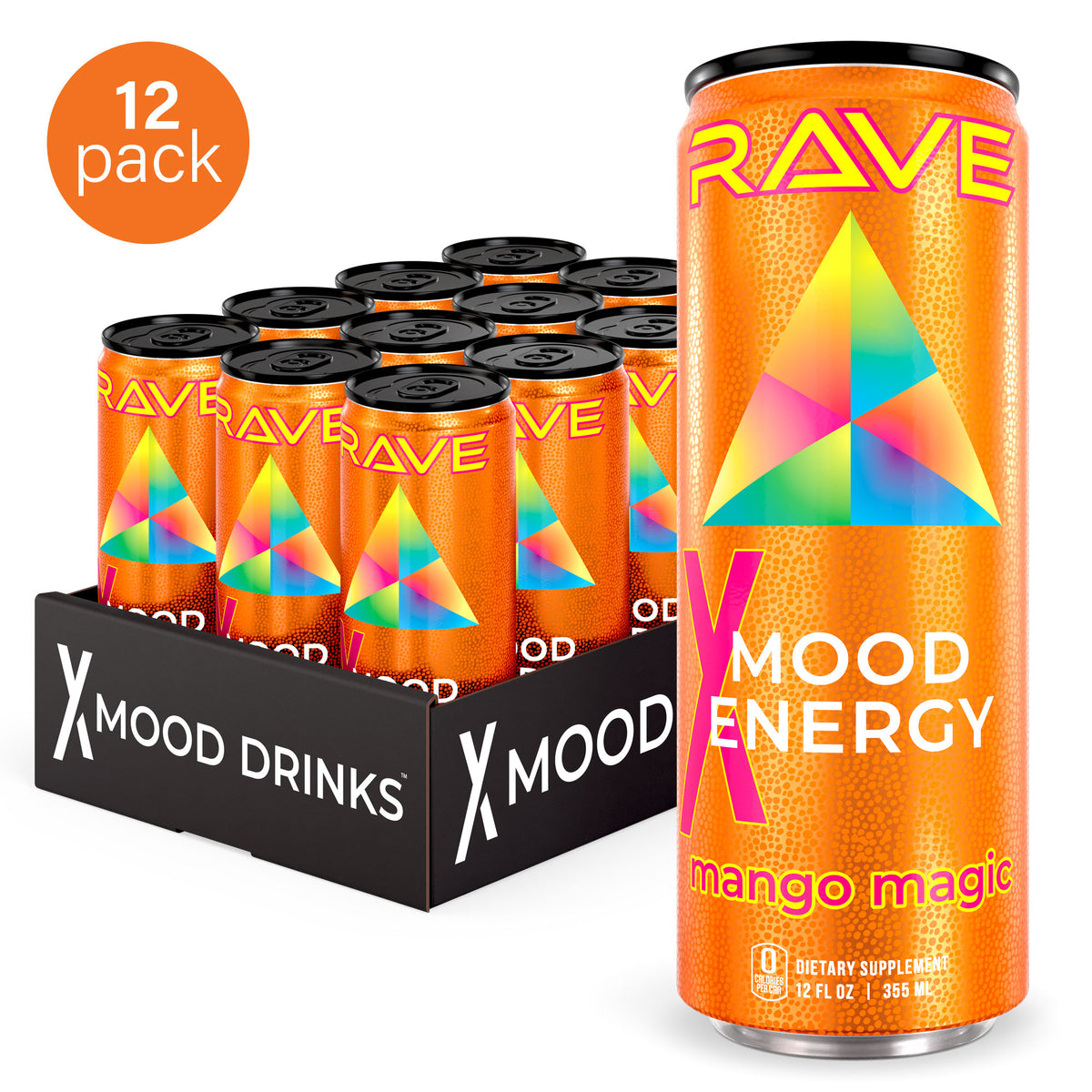 RAVE Mood Energy Mango Magic — X Mood Drinks