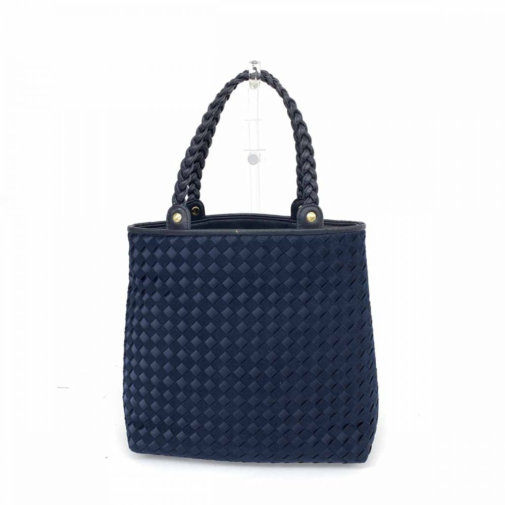 銀座和光/トートバッグ/イントレチャート/メッシュ/編み込みハンドル