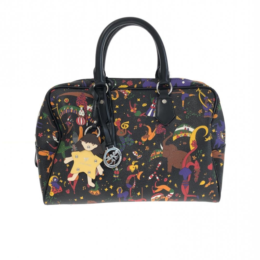 ピエログイディ/ボストンバッグ/マジックサーカス/PVC/ブラック/の高価