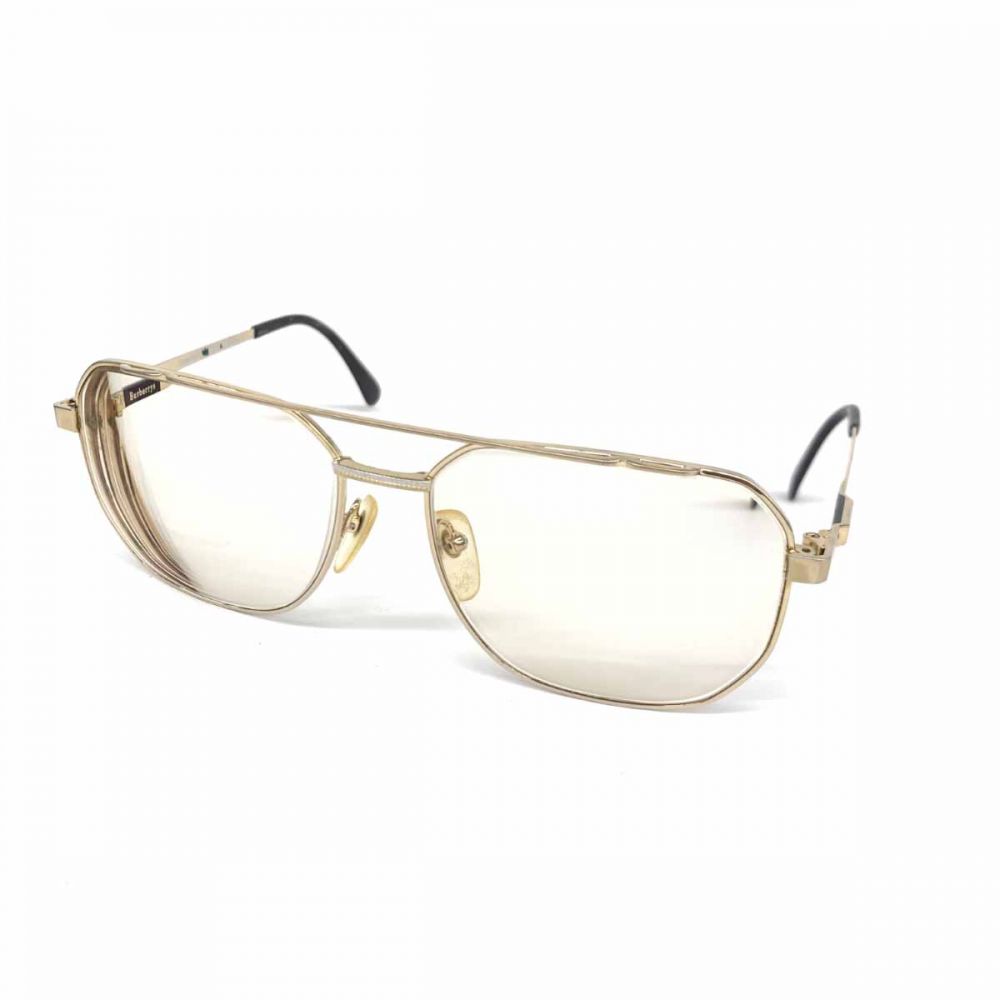 バーバリーズ/メガネフレーム/チェック/ヴィンテージ/1/10 14KGF/金