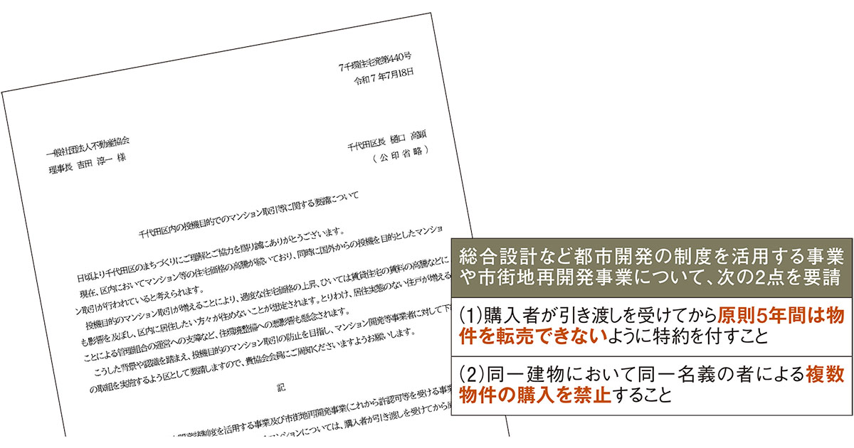 千代田区がマンションの転売禁止を要請 | 日経クロステック（xTECH）