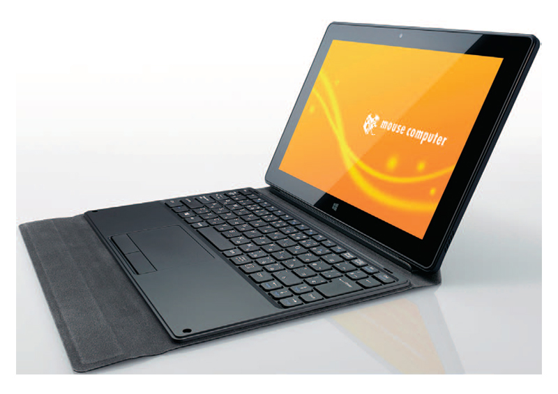 カバー式キーボード付きの10.1型タブレット、マウスコンピューター「MT