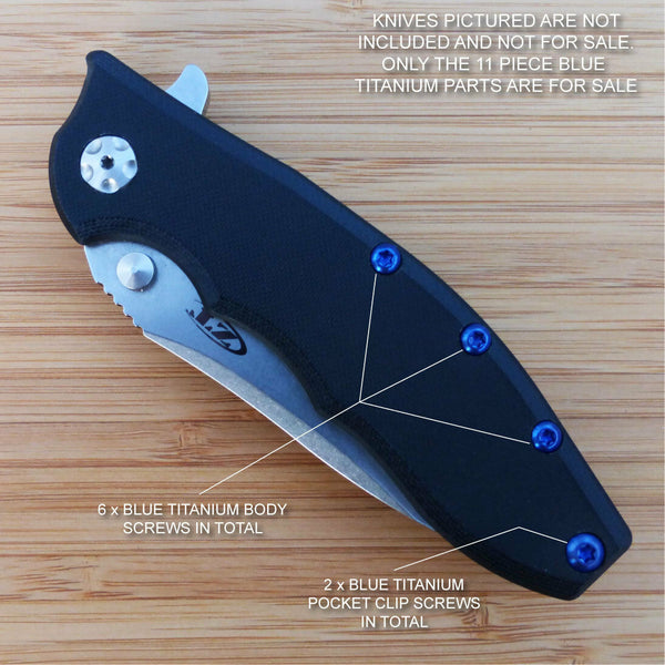 Zero Tolerance ZT0562 562CF ZT Knife 11PC Titanium Screw Set inc