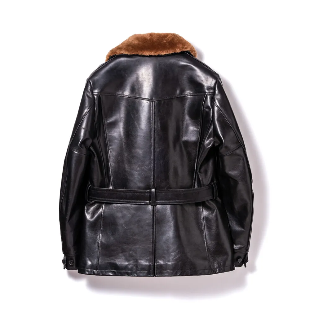 HAND OIL HORSE '30s BELTED GERMAN AVIATOR JACKET[ YK-02 ] | Y'2