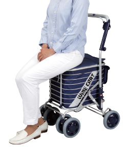 ワイヤーカート スワレル ネイビー ｜ シルバーカー・歩行器,シルバー