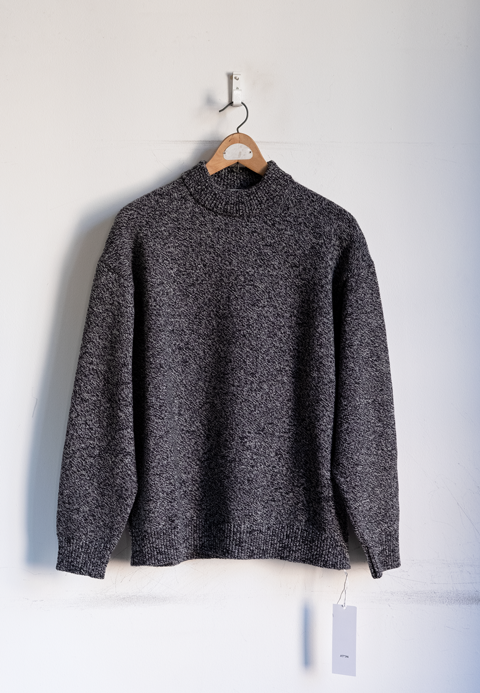 ATON Wool Mouline Mockneck Sweater | 大阪心斎橋のメンズ洋服の