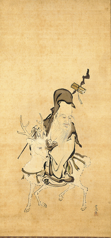 狩野常信「寿老人図」/毛利博物館企画展 毛利家と狩野派の絵師たち⑦