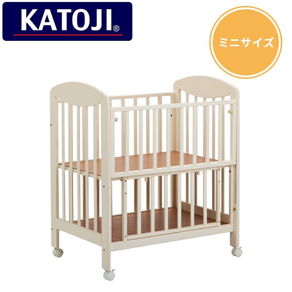 販売終了】ミニベビーベッド プチバニラ 60×90cm 木製 スライド枠 2段