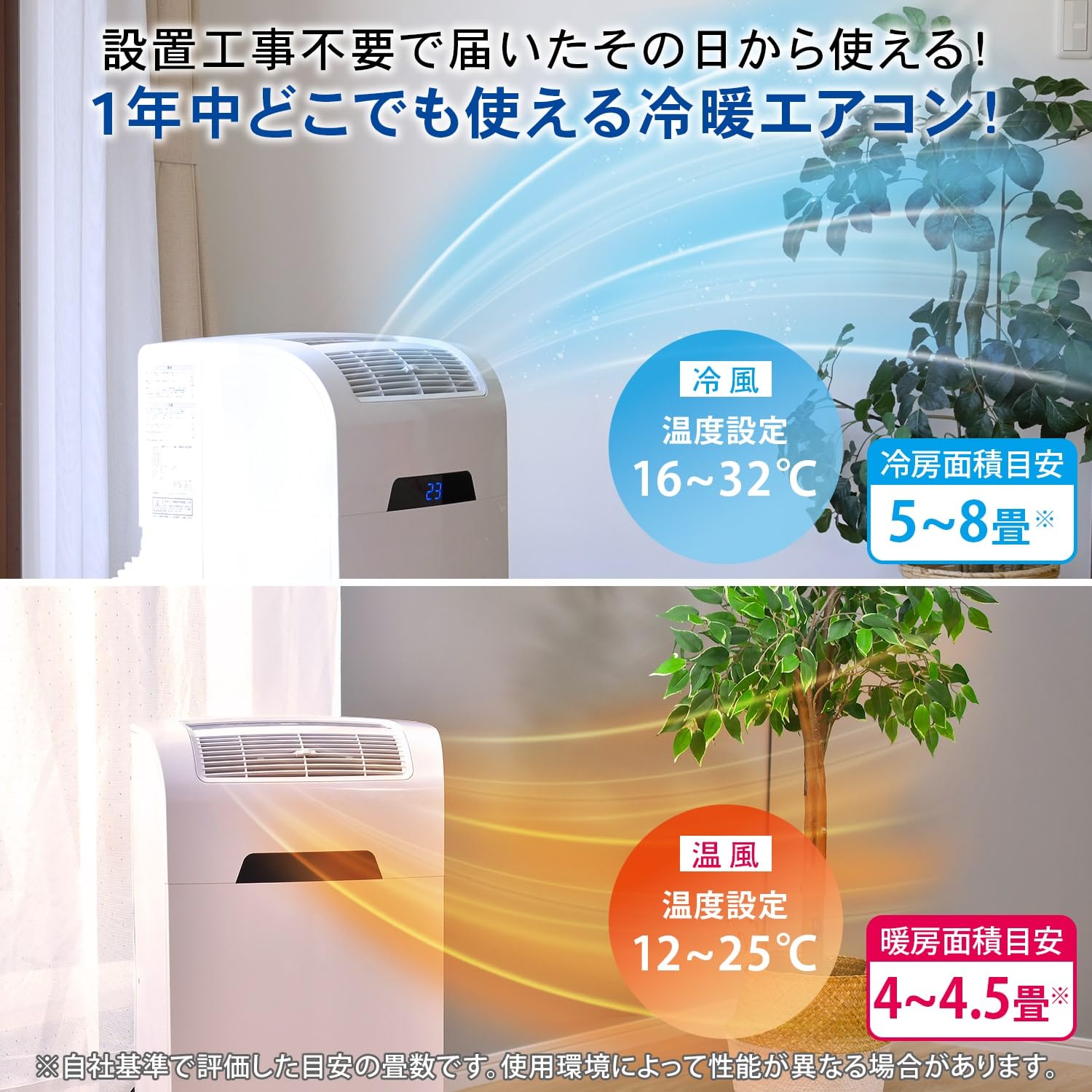 移動式エアコン (冷房/暖房) MAC-22CH ナカトミ | 山善ビズコム