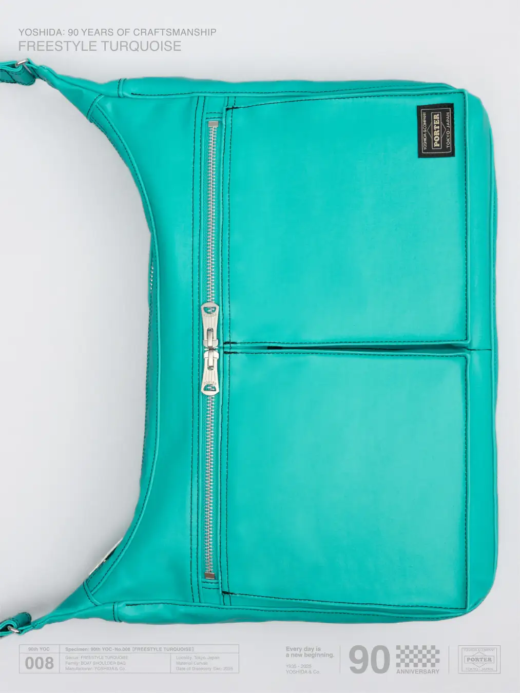 吉田カバン 創業90周年を記念した PORTER『FREE STYLE TURQUOISE』が12