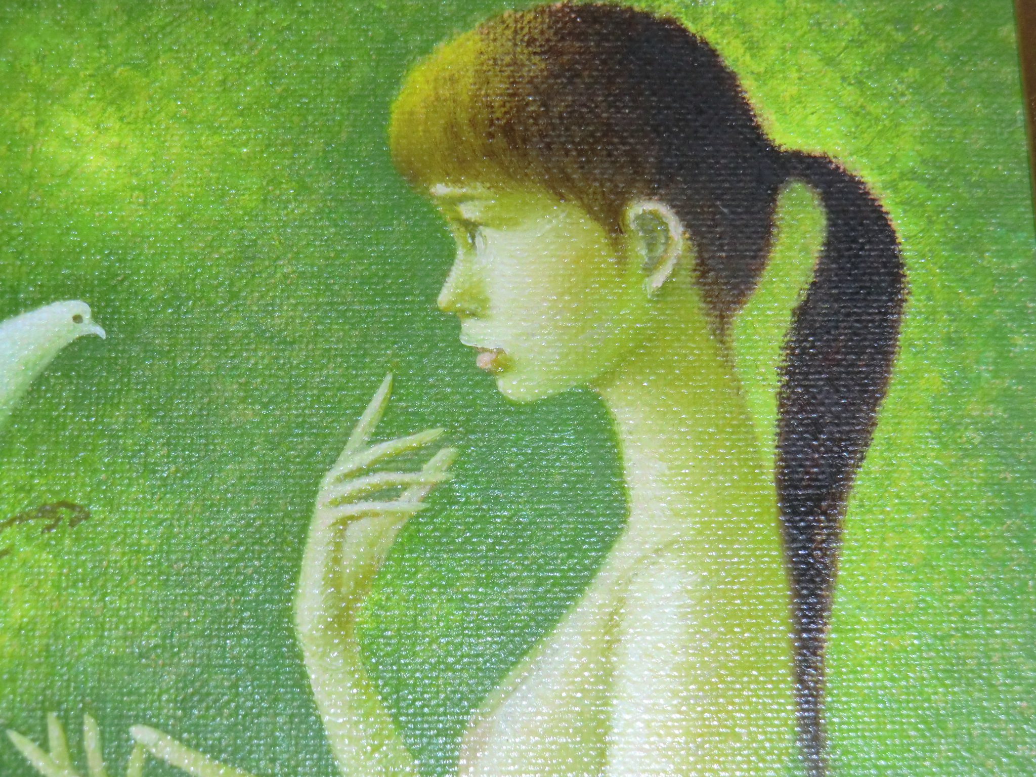 佐藤カツヤ 「語らい」 油彩画 SMサイズ | 八事商事 | 絵画レンタル