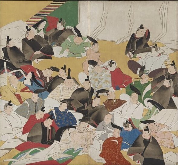 江戸屋の原画 掛軸 1233x424mm E435 三十六歌仙下絵 伝酒井抱一 江戸屋