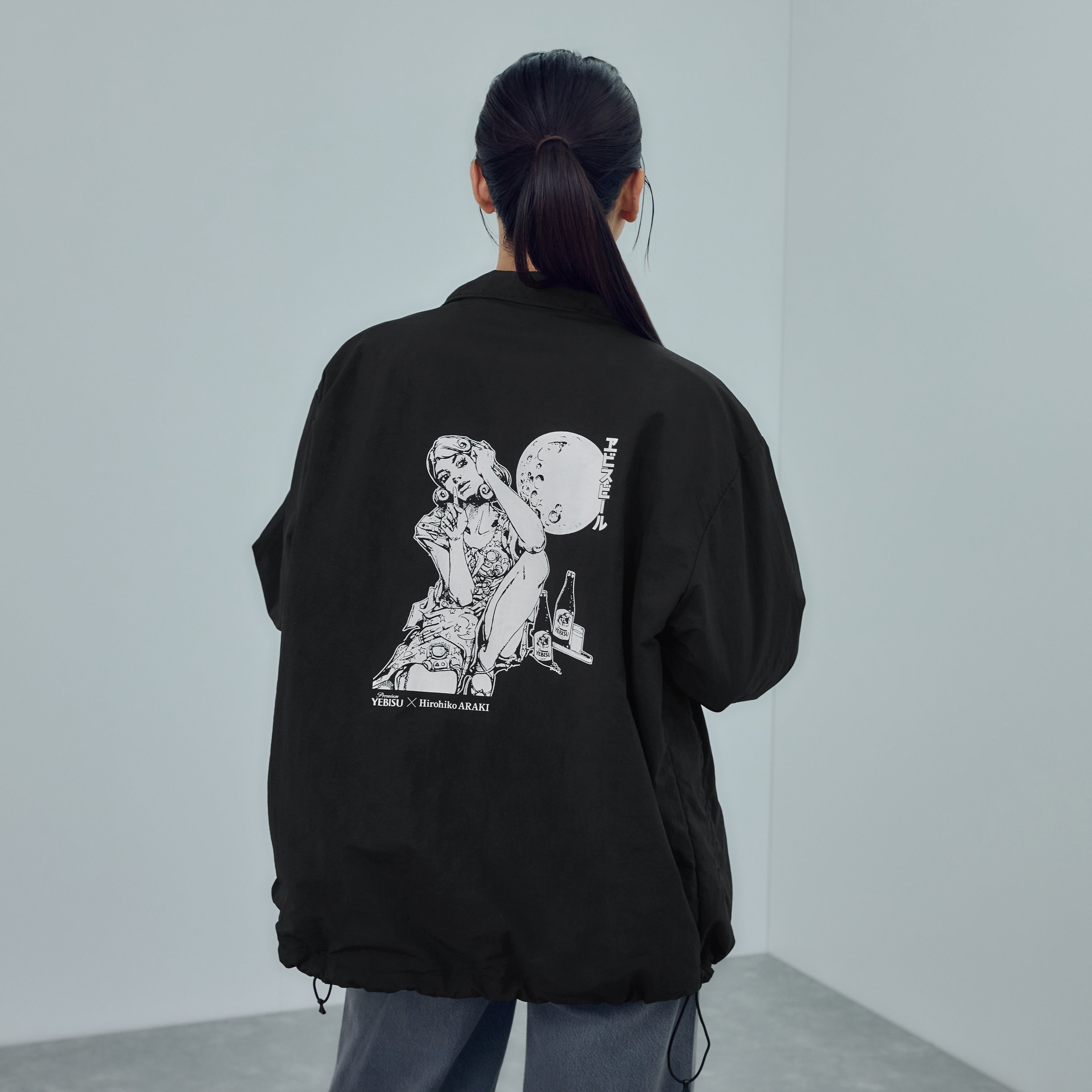 描き下ろし美人画ナイロントラックジャケット ムーンライトロケット